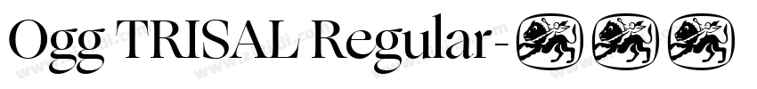 Ogg TRISAL Regular字体转换